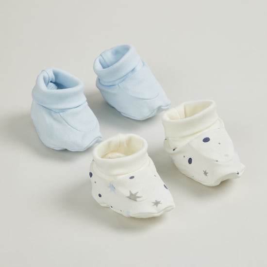 Juniors Printed Booties - Pack of 2