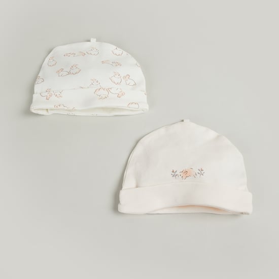 Juniors Printed Beanies - Pack of 2