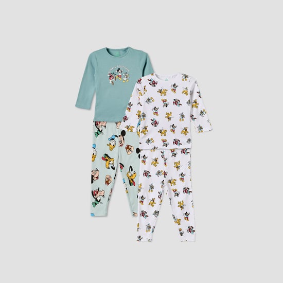Juniors Mickey and Friends T-shirt & Pyjama Set -  Pack of 2