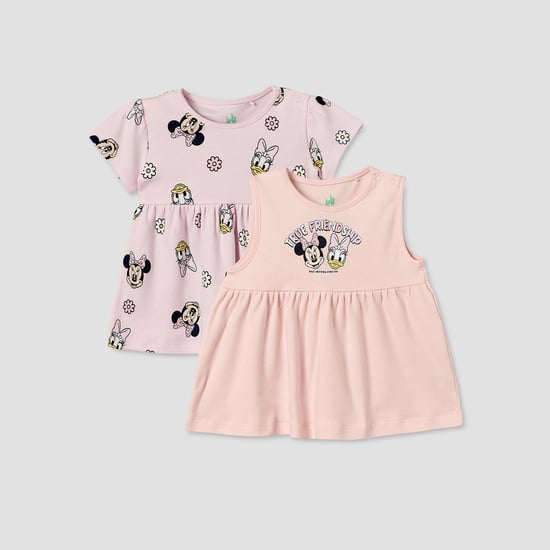 Juniors Minnie Mouse Print A-Line Dresses - Pack of 2