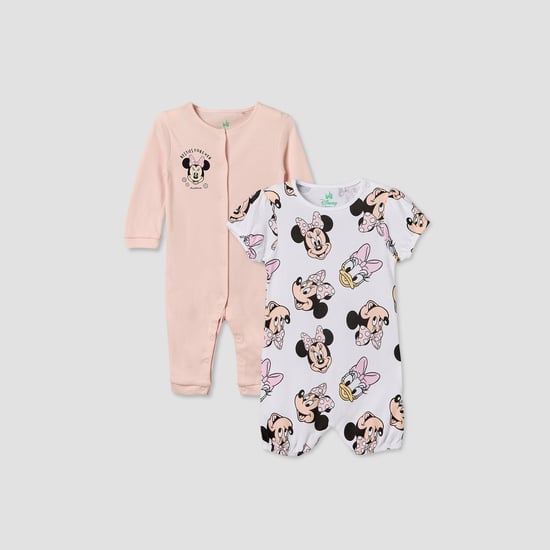 Juniors Minnie & Daisy Print Sleepsuit and Romper Set - Pack of 2