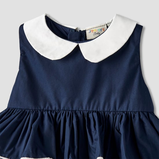 Juniors Lace Trim Layered Dress
