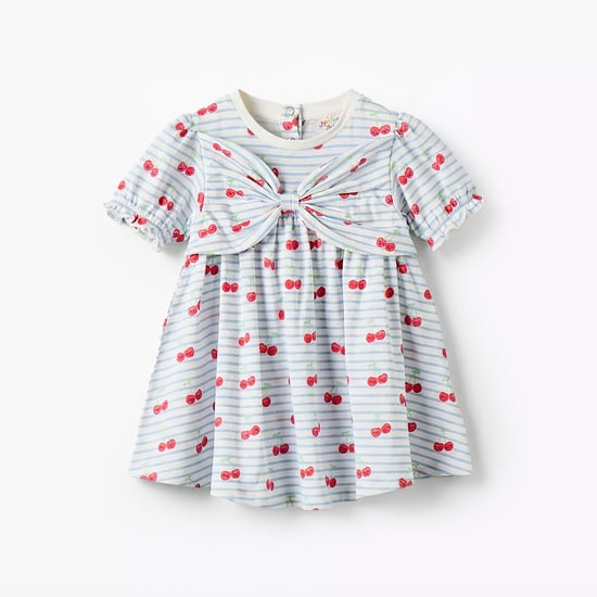 Juniors Cherry Print A-line Dress