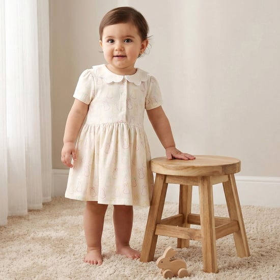 Juniors Bunny Print A-line Dress