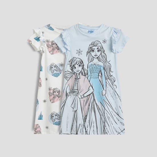 Juniors Frozen Print Night Dress - Pack of 2
