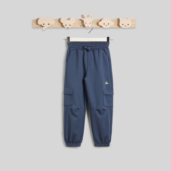 Junior Sports Solid Cargo Joggers