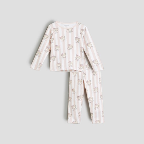 Juniors Printed T-shirt and Pyjama Set