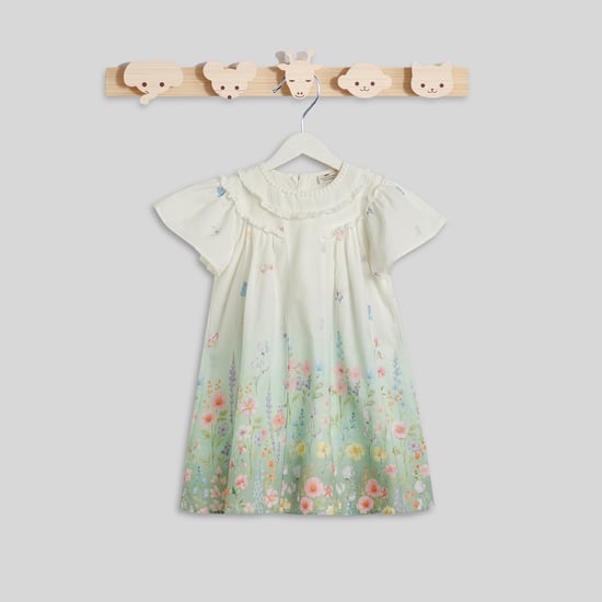 Juniors Floral Print A-line Dress