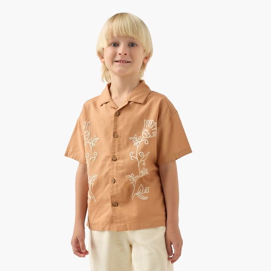 Floral Embroidered Shirt