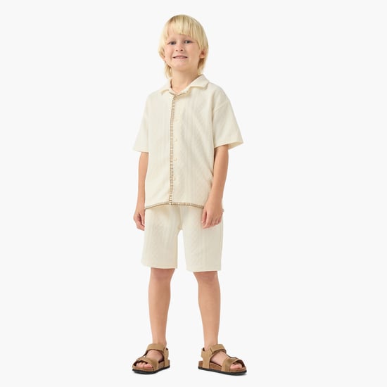 Eligo Embroidered Shirt and Shorts Set