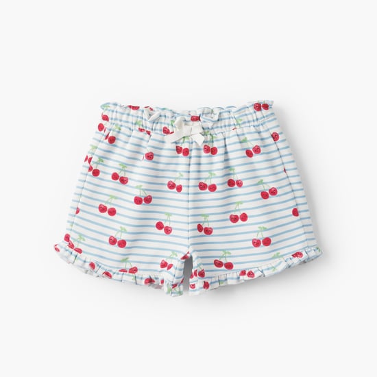 Juniors Cherry Print Elasticated Shorts