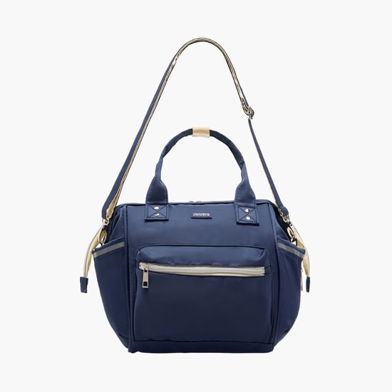 Juniors Solid Diaper Bag with Double Handle and Zip Closure