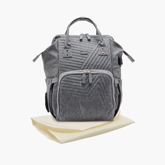 Juniors Quilted Diaper Backpack with Adjustable Straps