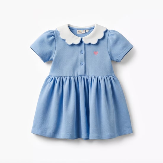 Juniors Solid A-line Dress