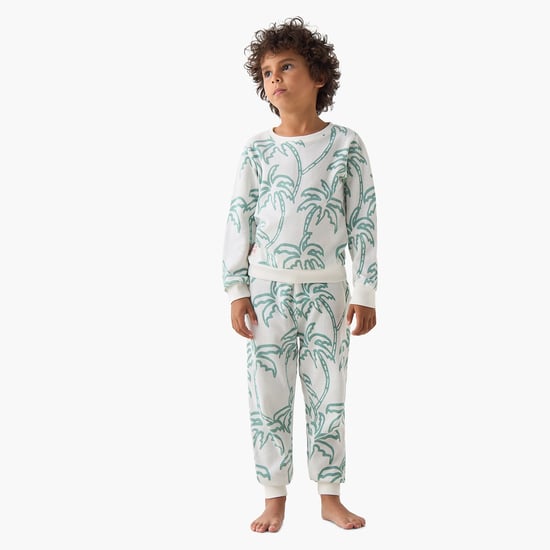 Juniors Tropical Print t-shirt and Pyjama Set
