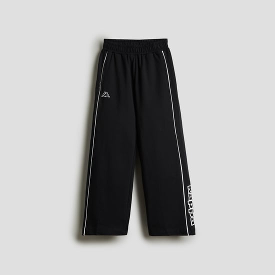 Kappa Brand Print Wide Leg Track Pants