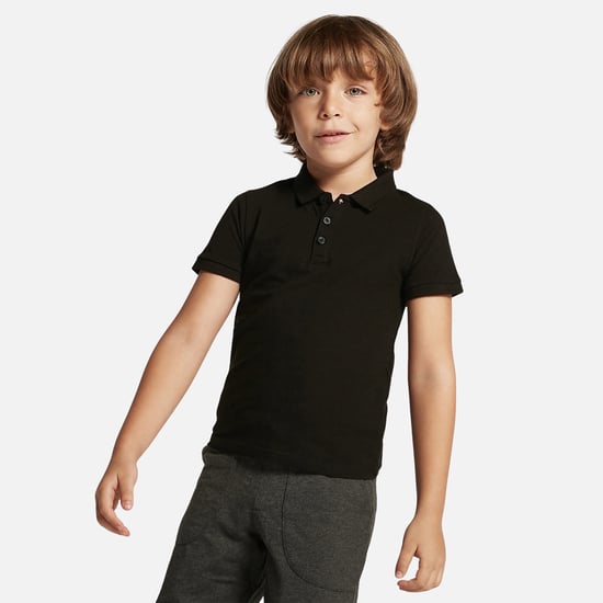 Juniors Solid Polo T-Shirt