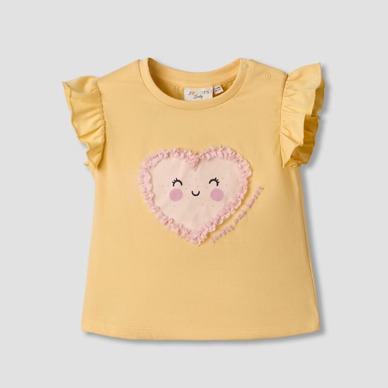 Juniors Heart Applique T-shirt