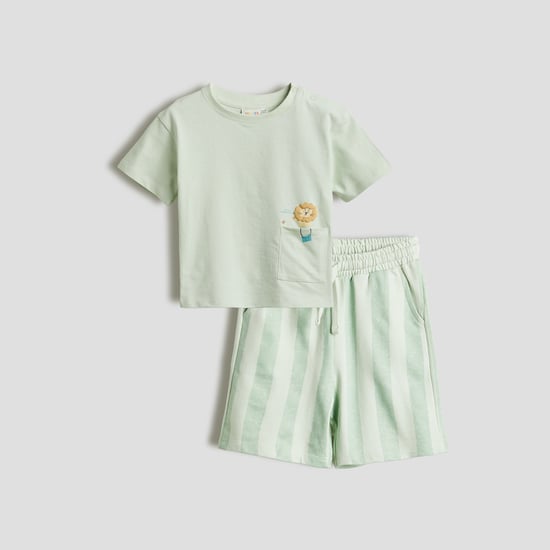 Boys Applique T-shirt and Shorts Set