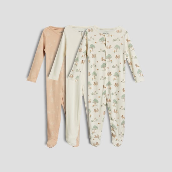 Juniors Printed Sleepsuits - Pack of 3