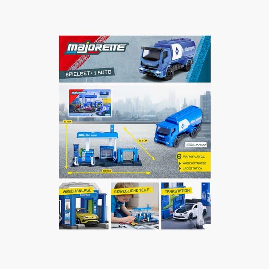 Majorette Petrol Station Aral + 1 Vehicle