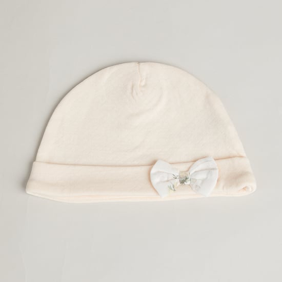 Giggles Bow Applique Beanie