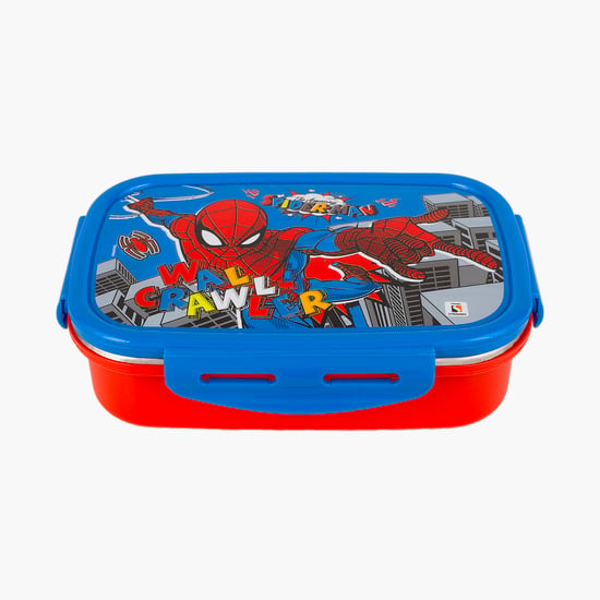 Striders Spiderman Lunch Box with Compartment and Cutlery