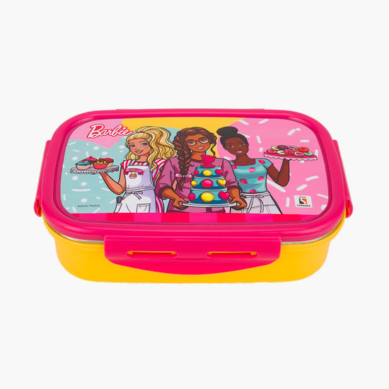 Striders Barbie Compartment Lunch Box With Cutlery
