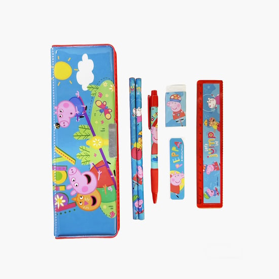 Striders Peppa Pig Print 7 Piece Stationery Set