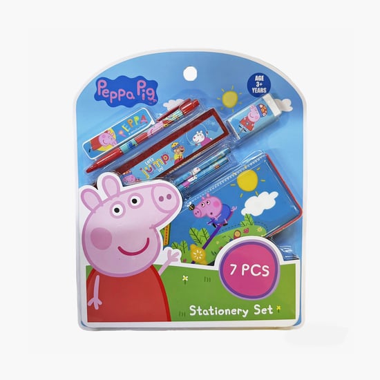 Striders Peppa Pig Print 7 Piece Stationery Set