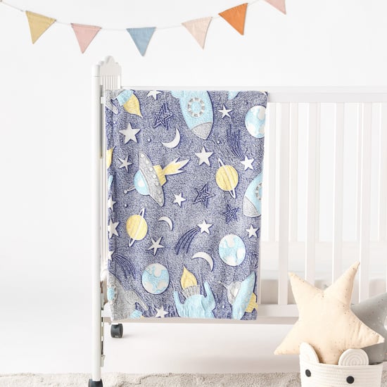 Juniors Space Textured Glow-in-the-Dark Blanket