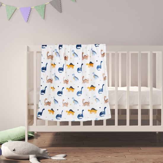 Juniors 2 Ply Dino Print Raschel Blanket