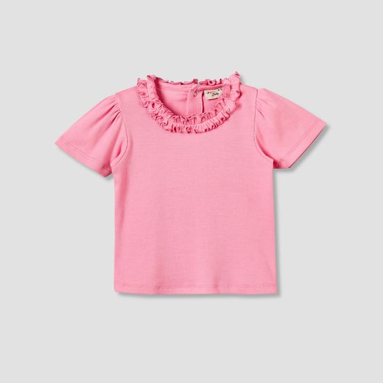 Juniors Ruffle Trim T-shirt