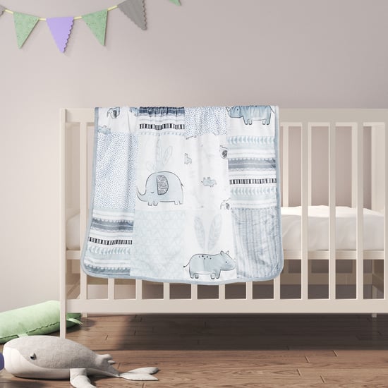 Juniors Patchwork Pattern Sherpa Blanket