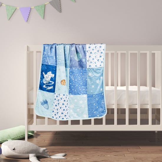Juniors Space Print Sherpa Blanket