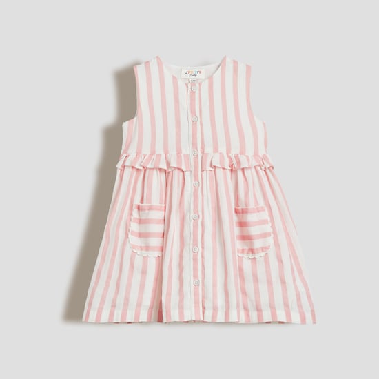Juniors Striped A-line Dress