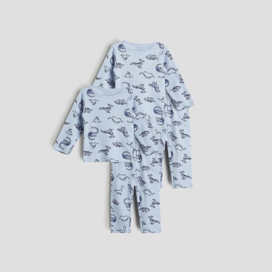 Juniors Printed T-shirt and Pyjama Set - Pack of 2