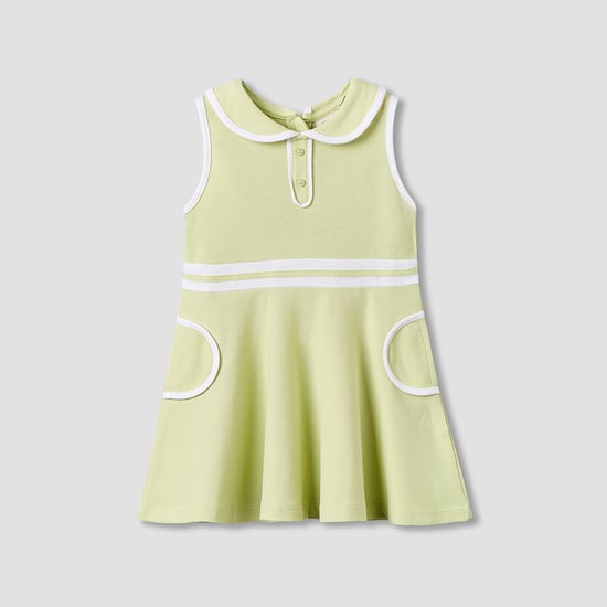 Juniors Contrast Trim A-Line Dress