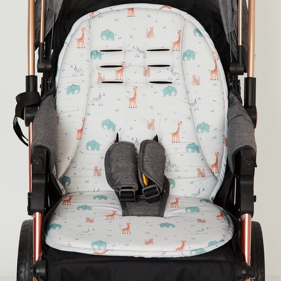 Juniors Printed Array Stroller Pad Cushion - 75 x 40 x 3 cm