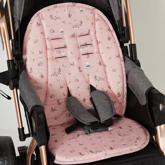 Juniors Printed Array Stroller Pad Cushion - 75 x 40 x 3 cm