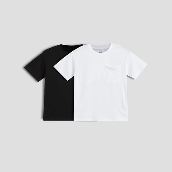 Juniors Solid T-shirts - Pack of 2