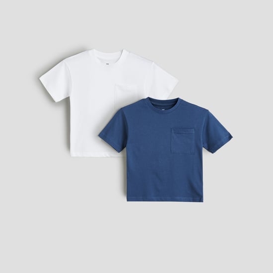 Juniors Solid T-shirt - Pack of 2
