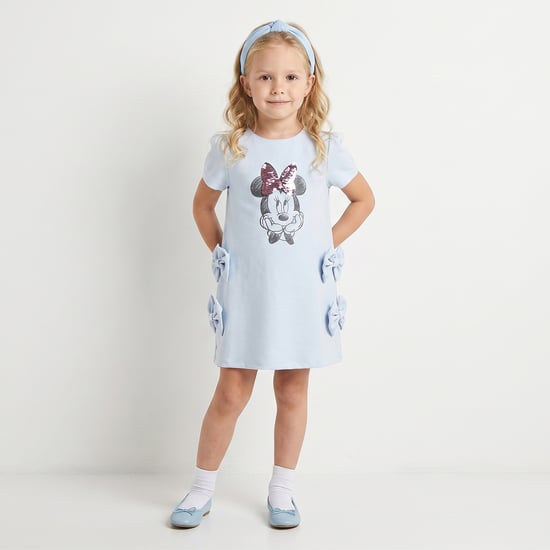Juniors Minnie Mouse Sequins Dress