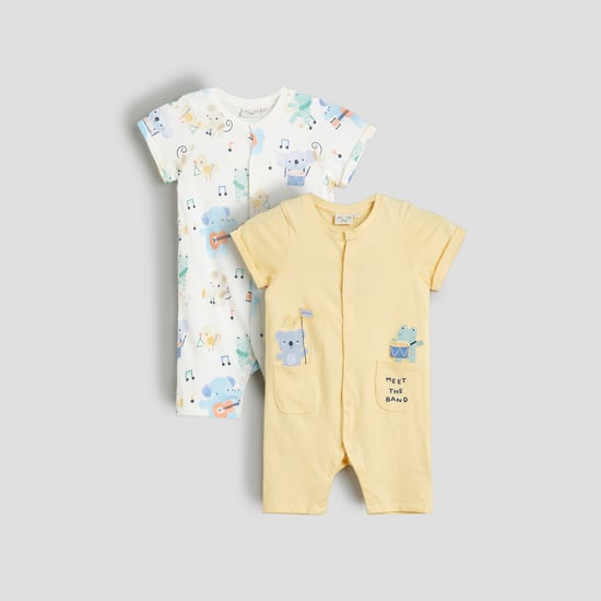 Juniors Printed Rompers - Pack of 2