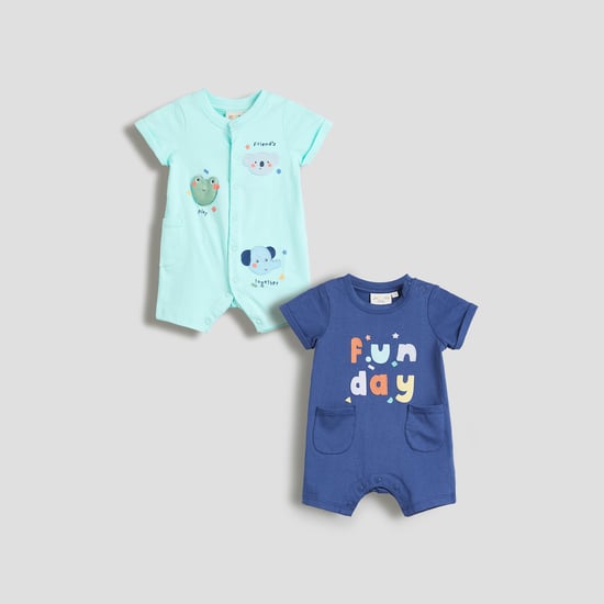 Juniors Printed Rompers - Pack of 2