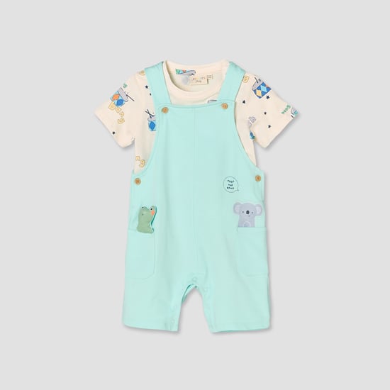 Juniors Applique T-shirt and Dungaree Set