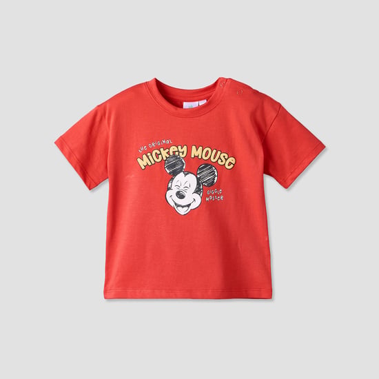 Juniors Mickey Mouse Print T-shirt