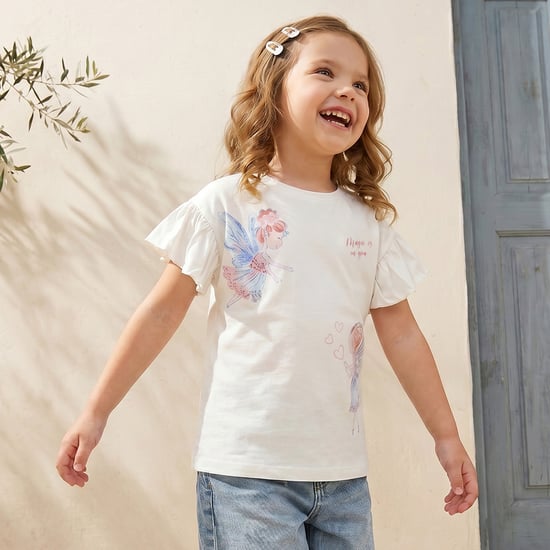 Juniors Fairy Print Top