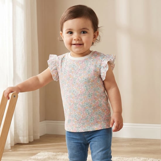 Juniors Floral Print Top