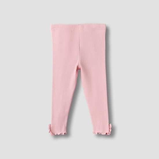 Juniors Leggings with Lettuce Hem